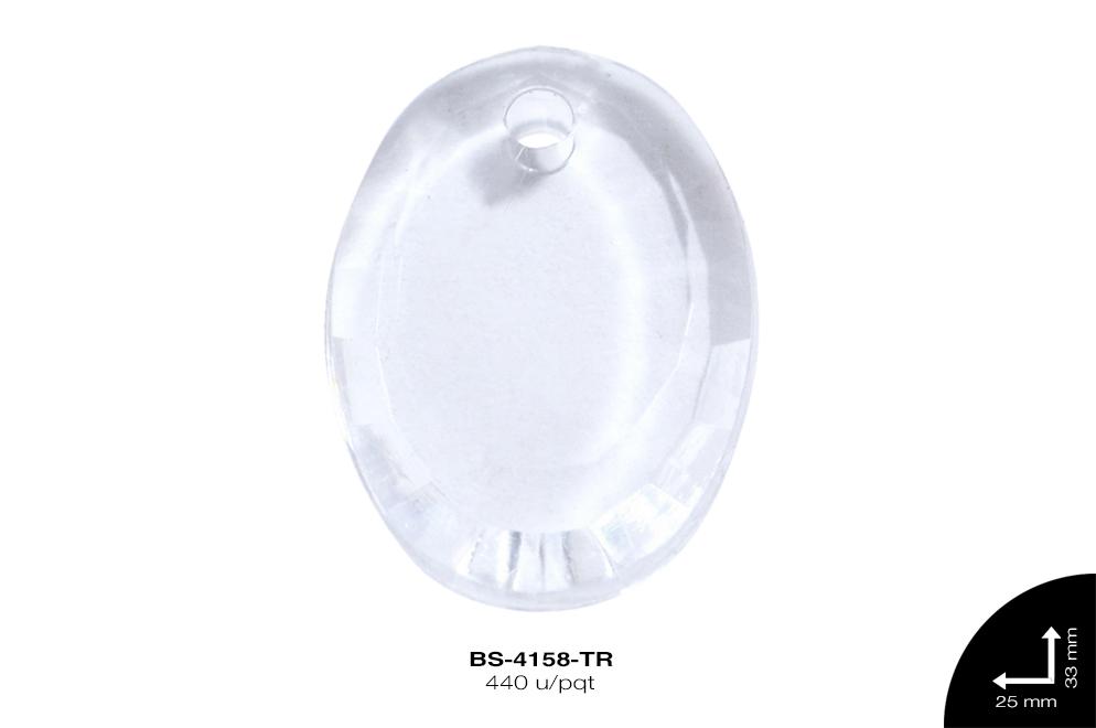 ACRILICO FIG OVAL 24mm REF: 105 TRANSPARENTE 440 u/pqt(.5kg)