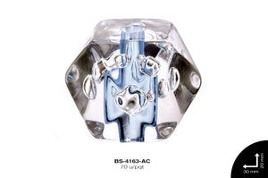 ACR TRANSP HEX 20mm REF: KB-0013 AZUL 70 u/pqt(.5kg)