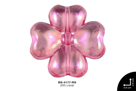 ACRILICO TRANSP FLOR BO REF: 659AB ROSA 200 u/pqt(.5kg)