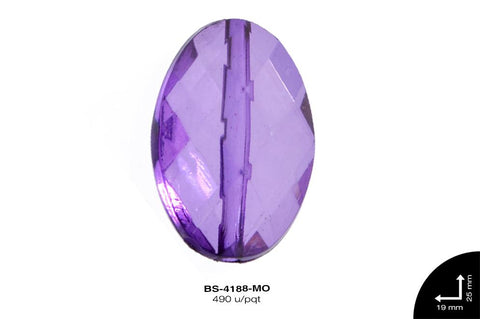 ACRILICO TRANSP OVAL REF: 32 MORADO 490 u/pqt(.5 kg)