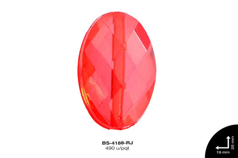 ACRILICO TRANSP OVAL REF: 32 ROJO 490 u/pqt(.5 kg)