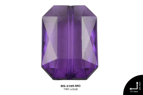 ACRILICO TRANSP RECT REF: 36 MORADO 190 u/pqt(.5 kg)