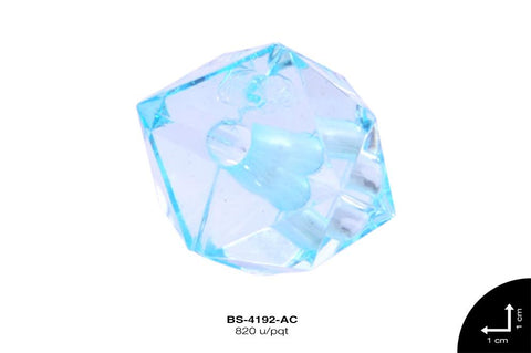 ACRILICO TRANSP CUBO REF: 90 AZUL CELESTE 820 u/pqt(.5 kg)