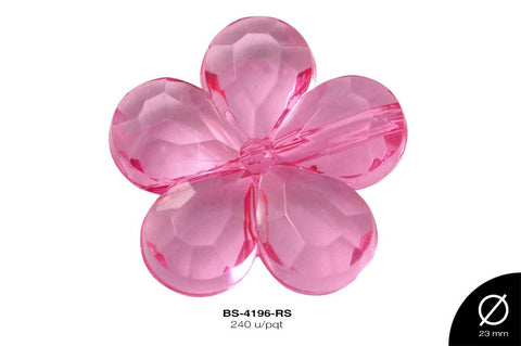 ACRILICO TRANSP FLOR REF: 622 ROSA 240 u/pqt(.5 kg)