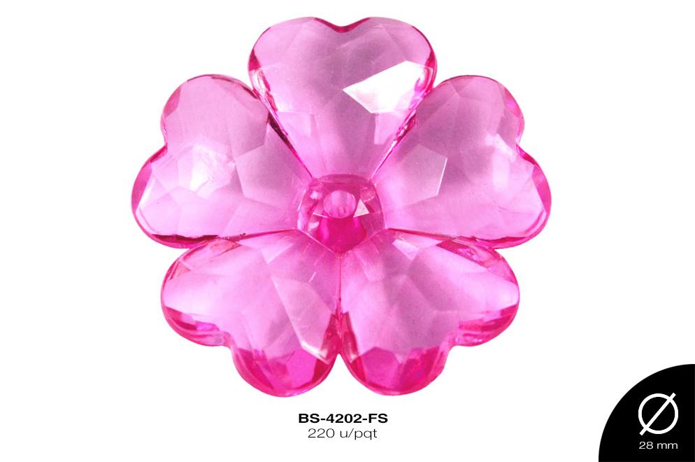 ACRILICO TRANSP FLOR REF:853 FUCSIA 220 u/pqt(.5kg)