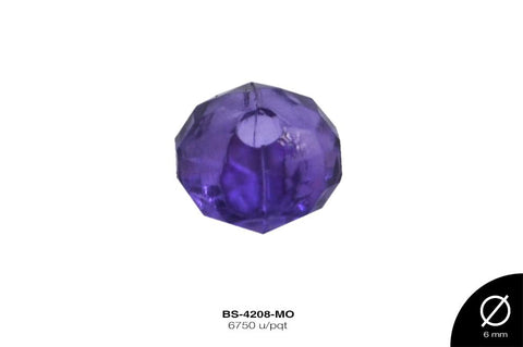 ACRILICO TRANSP RONDELA 6mm REF: 774 MORADO 6750 u/pqt(.5kg)