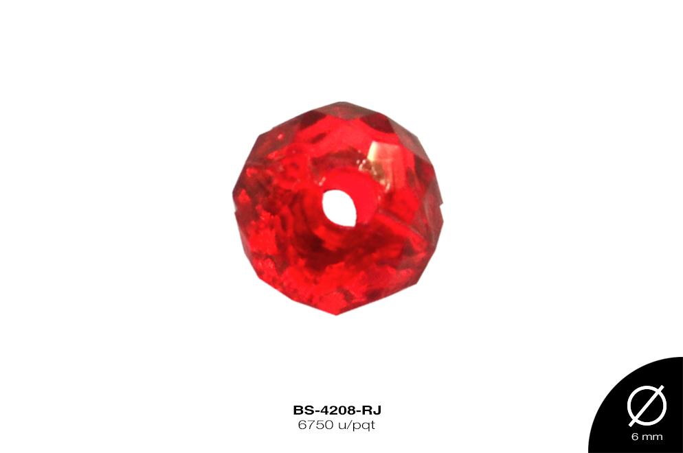 ACRILICO TRANSP RONDELA 6mm REF: 774 ROJO 6750 u/pqt(.5kg)