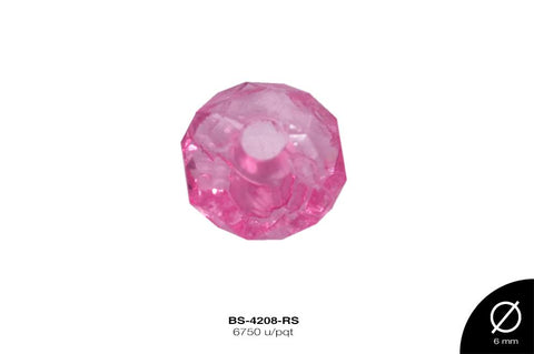 ACRILICO TRANSP RONDELA 6mm REF: 774 ROSA 6750 u/pqt(.5kg)