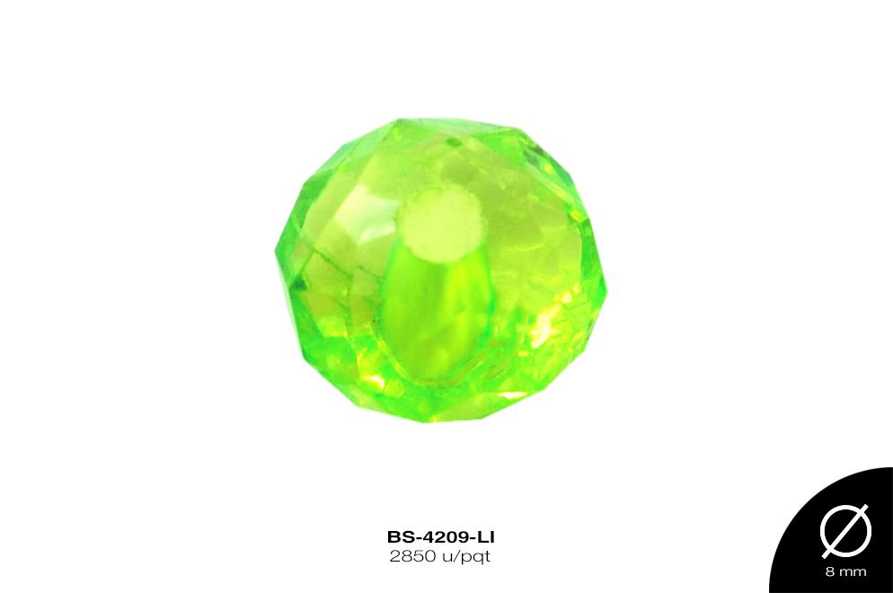 ACRILICO TRANSP RONDELA 8mm REF: 714 LIMON 2850 u/pqt(.5kg)