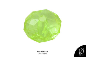 ACRILICO TRANSP RONDELA 10mm REF: 713 LIMON 1450 u/pqt(.5kg)