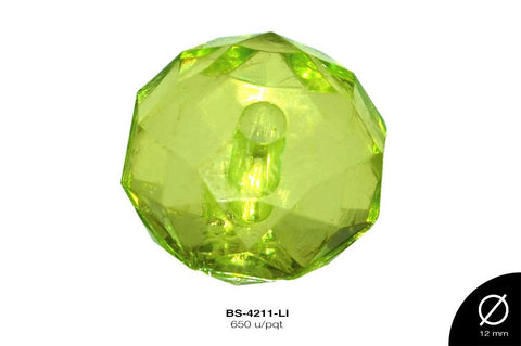 ACRILICO TRANSP RONDELA 12mm REF: 650 LIMON 650 u/pqt(.5kg)