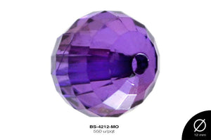 ACRILICO TRANSP MUNDO REF: 12mm  MORADO 550 u/pqt(.5kg)