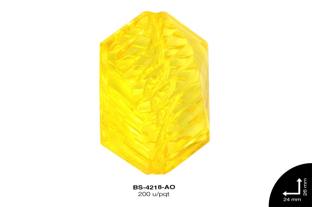 ACRILICO TRANSP ROMBO 24mm REF: 2231 AMARILLO 200 u/pqt(.5kg