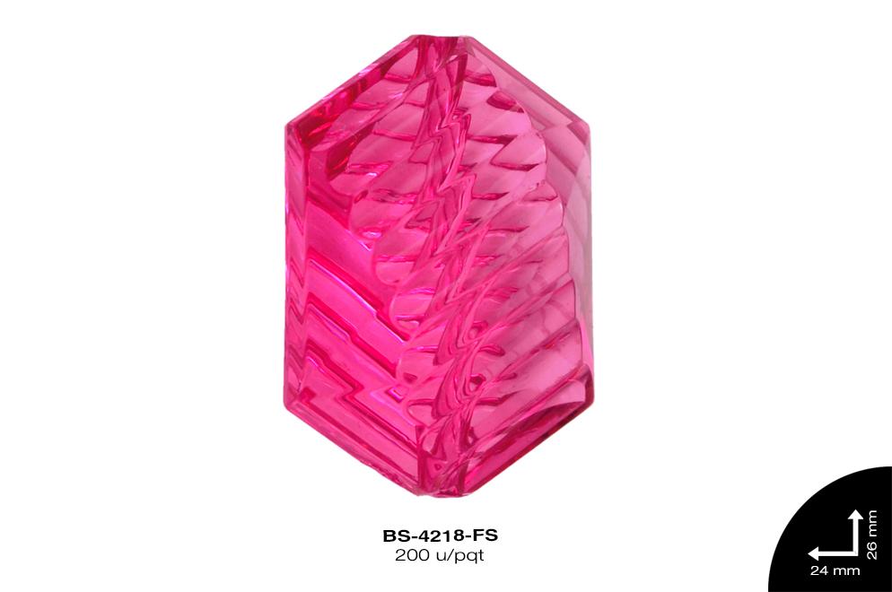 ACRILICO TRANSP ROMBO 24mm REF: 2231 FUCSIA 200 u/pqt(.5kg)