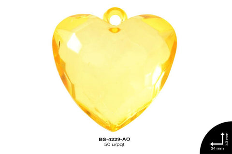 ACRILICO TRANSP CZN 34mm AMARILLO 50 u/pqt(.5kg)