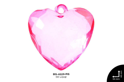 ACRILICO TRANSP CZN 34mm ROSA 50 u/pqt(.5kg)