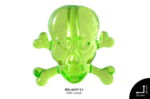 ACRILICO CALAVERA 22mm REF: 522# LIMON 290 u/pqt(.5kg)