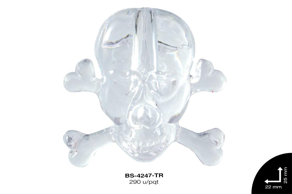 ACRILICO CALAVERA 22mm REF: 522# TRANSPARENTE 290 u/pqt(.5kg