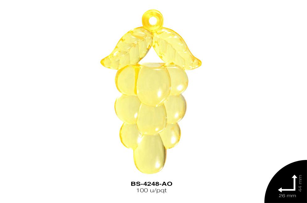 ACRILICO UVAS 44X26mm REF: 245# AMARILLO 100 u/pqt(.5kg)