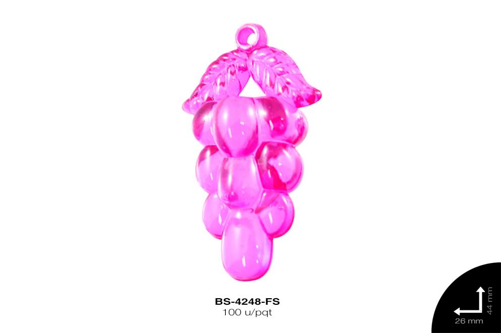 ACRILICO UVAS 44X26mm REF: 245# FUCSIA 100 u/pqt(.5kg)