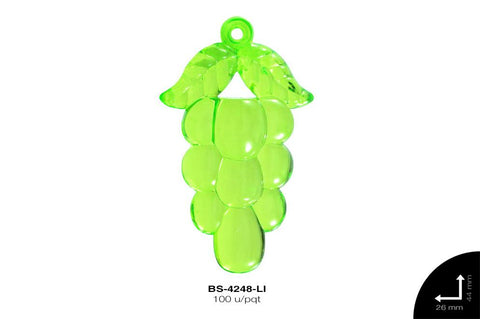 ACRILICO UVAS 44X26mm REF: 245# LIMON 100 u/pqt(.5kg)