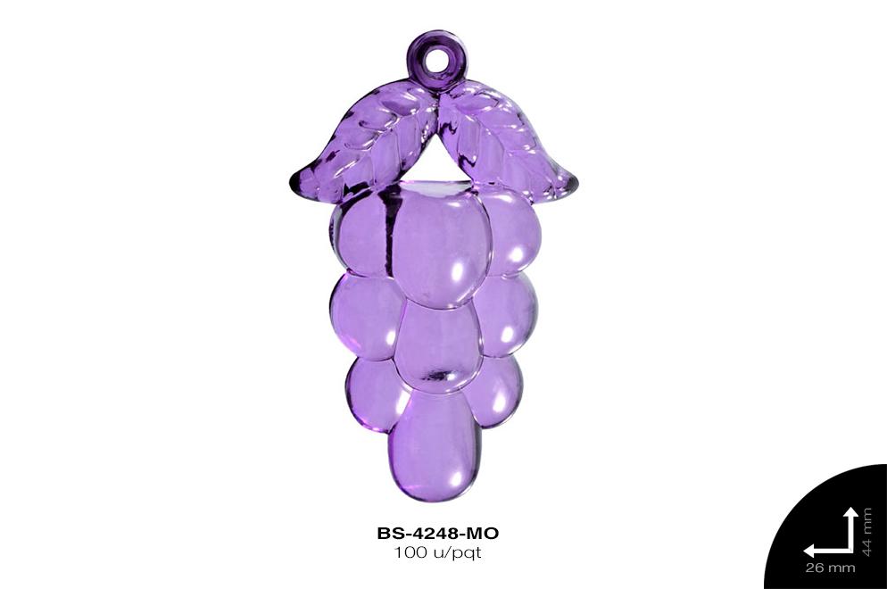 ACRILICO UVAS 44X26mm REF: 245# MORADO 100 u/pqt(.5kg)