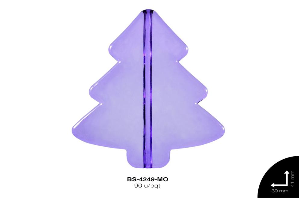 ACRILICO ARBOL NAVIDAD 41X39mm REF: 275# MORADO 90 u/pqt(.5k