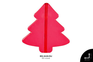 ACRILICO ARBOL NAVIDAD 41X39mm REF: 275# ROJO 90 u/pqt(.5kg)