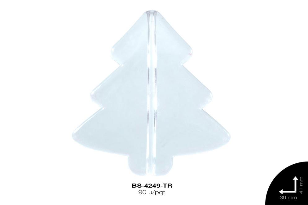 ACRILICO ARBOL NAVIDAD 41X39mm REF: 275# TRANSPARENTE 90 u/p