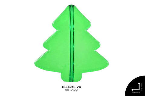 ACRILICO ARBOL NAVIDAD 41X39mm REF: 275# VERDE 90 u/pqt(.5kg