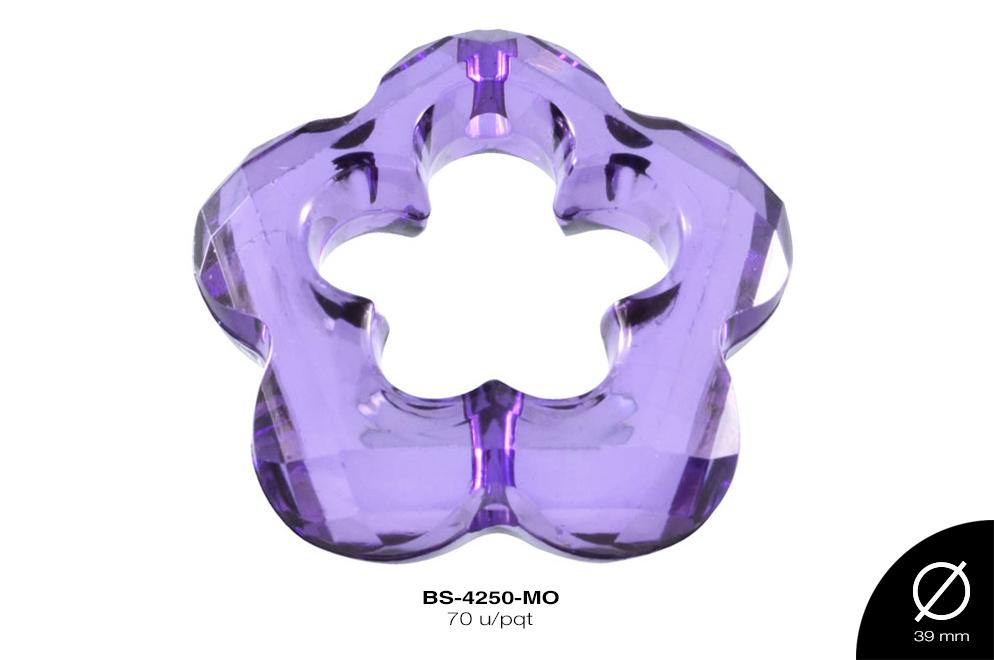 ACRILICO FLOR H 39mm REF: 708# MORADO 70 u/pqt(.5kg)