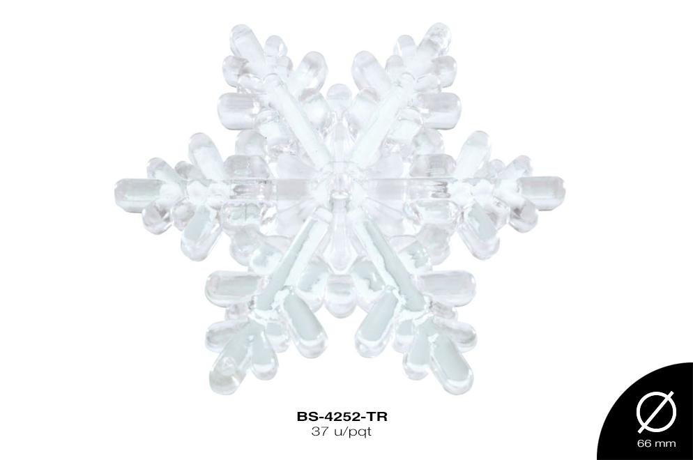 ACRILICO COPO DE NIEVE 66mm REF: 682# TRANSPARENTE 37 u/pqt(