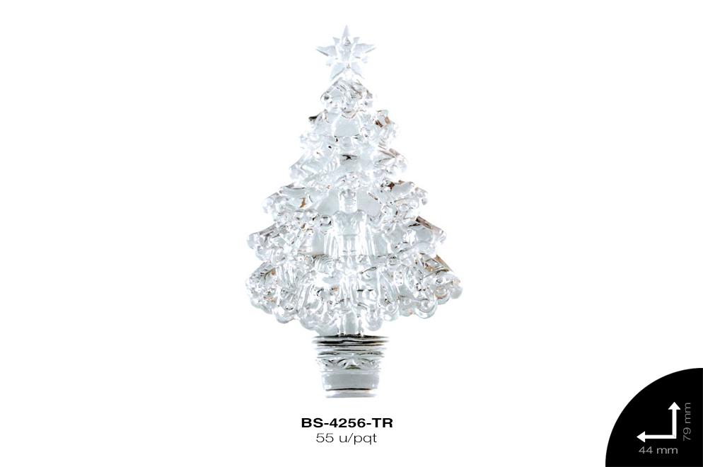 ACRILICO ARBOL NAVIDAD 79X44mm REF: 734 TRANSPARENTE 55 u/pq