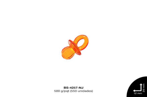 ACRILICO CHUPON DIAM 20mm REF: 985# NARANJA 550 u/pqt(.5kg)