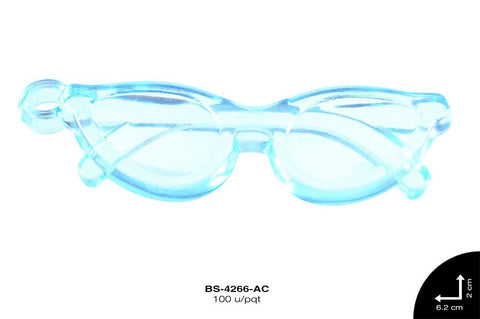 ACRILICO GAFAS 62X20mm REF: 983# AZUL CELESTE 100 u/pqt(.5kg