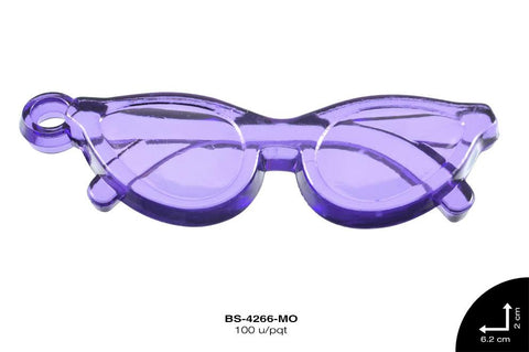 ACRILICO GAFAS 62X20mm REF: 983# MORADO 100 u/pqt(.5kg)