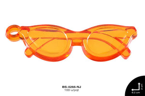 ACRILICO GAFAS 62X20mm REF: 983# NARANJA 100 u/pqt(.5kg)