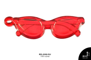 ACRILICO GAFAS 62X20mm REF: 983# ROJO 100 u/pqt(.5kg)