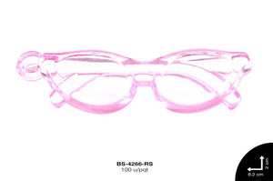 ACRILICO GAFAS 62X20mm REF: 983# ROSA 100 u/pqt(.5kg)