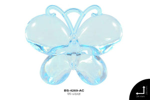 ACRILICO MARIPOSA 28X34mm REF: 989# AZUL CELESTE 95 u/pqt(.5