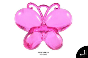 ACRILICO MARIPOSA 28X34mm REF: 989# FUCSIA 95 u/pqt(.5kg)