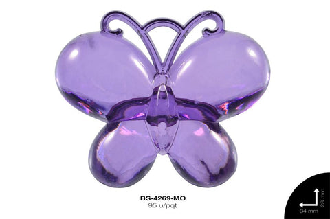 ACRILICO MARIPOSA 28X34mm REF: 989# MORADO 95 u/pqt(.5kg)