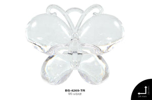 ACRILICO MARIPOSA 28X34mm REF: 989# TRANSPARENTE 95 u/pqt(.5