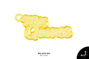 ACRILICO MIS QUINCE 41X20mm REF: 1031 AMARILLO  90u/pqt(.25k