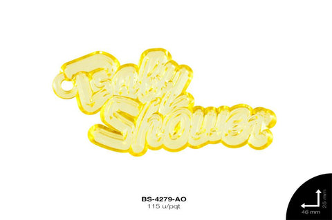 ACRILICO BABY SHOWER 46X25mm REF: 1033 AMARILLO  115u/pqt(.2