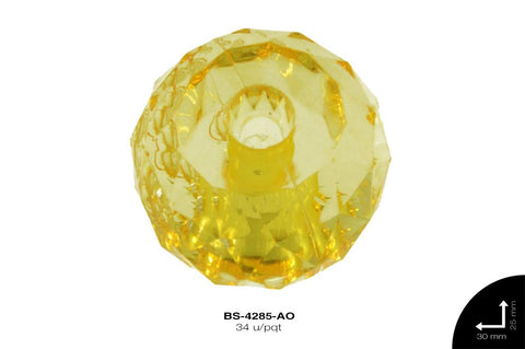 ACRILICO TRANSP REDONDO H. GDE 25X30mm REF: 393-S AMARILLO 3