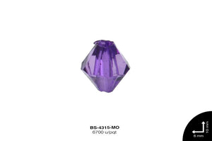 ACRILICO TRANSP ROMBO REF: 6mm MORADO 6700 u/pqt(.5kg)