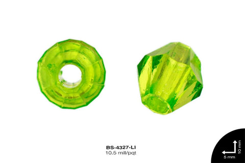 ACRILICO TRANSP ROMBO REF: 5mm  LIMON 10.5 mill/pqt(.5kg)