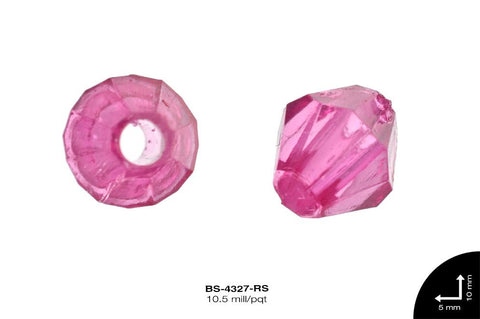 ACRILICO TRANSP ROMBO REF: 5mm  ROSA 10.5 mill/pqt(.5kg)