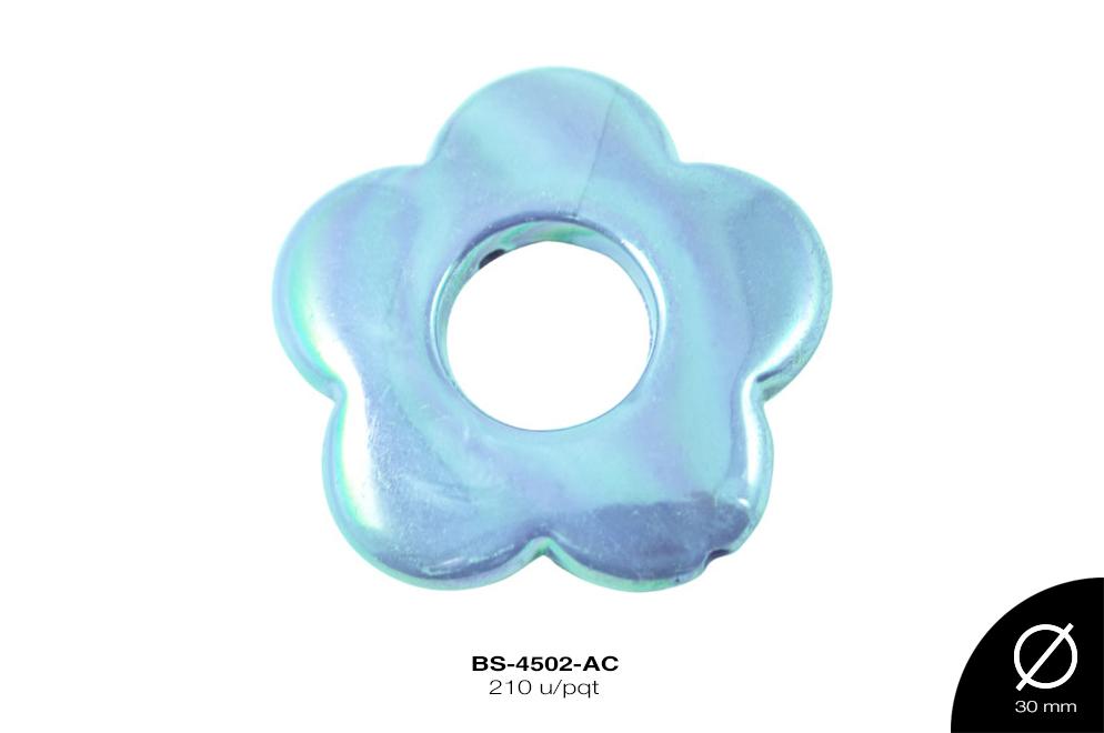 ACR FIG PERLADO FLOR HUECO 30mm REF: S001 AZUL CELESTE 210 u